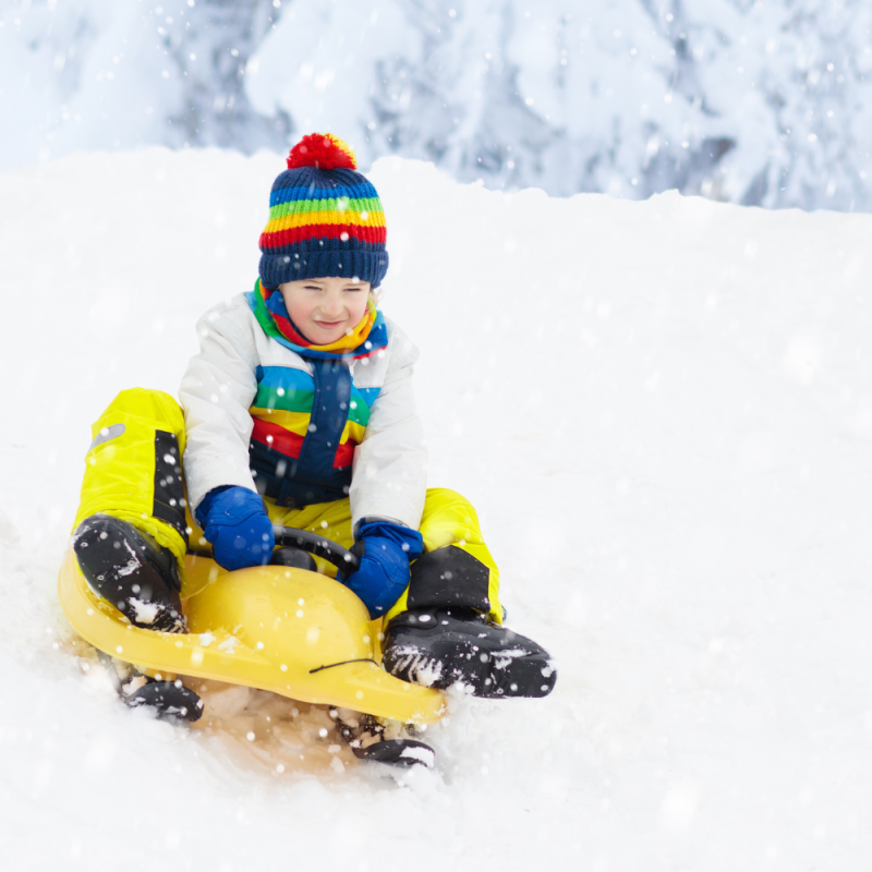 Family Snow tubing